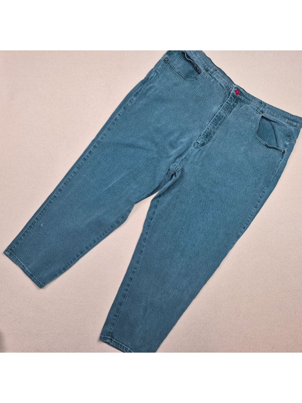 L.A. Blues Women's Wide Leg 5-Pocket Crop Light Wash Blue Jeans Size 40/26 VTG